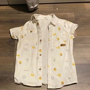 Kids White Printed Shirt